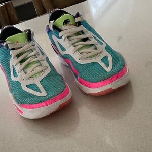 Kids Teal and Pink Sneakers